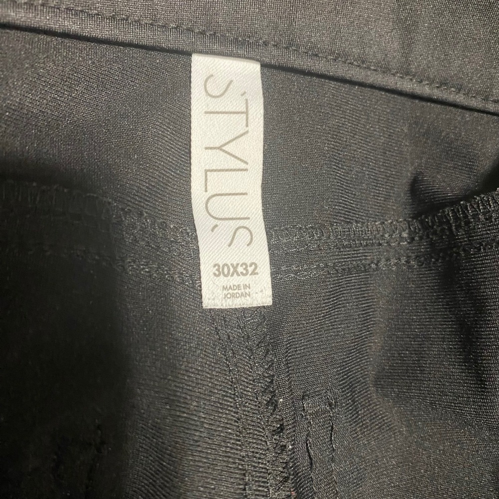Stylus Mens Black Dress Pants 30x32 Trousers Business Casual - Picture 4 of 4